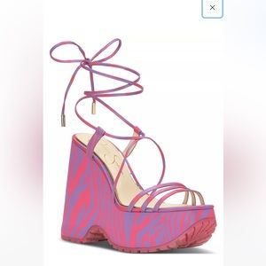*BRAND NEW* Jessica Simpson Damazy Lace-Up Ankle-Tie Platform Wedge Sandals